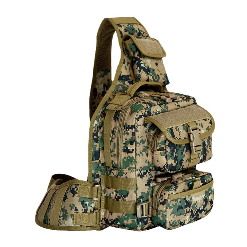 Men's Tactical Camouflage Nylon Shoulder Chest Bag for Outdoor Sports & Camping