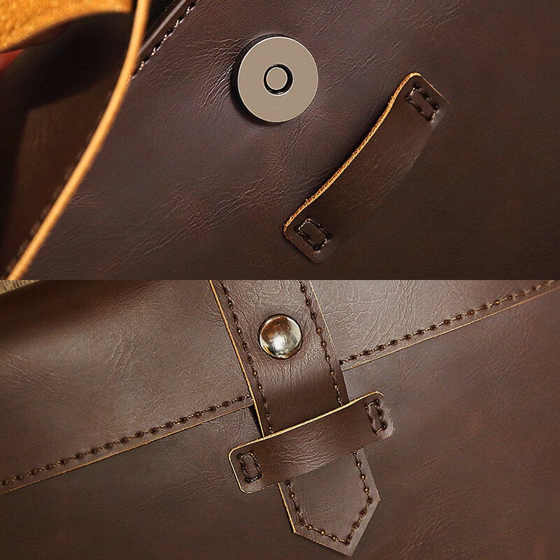 Men's Retro Faux Leather Phone Clutch for 6.7" Devices