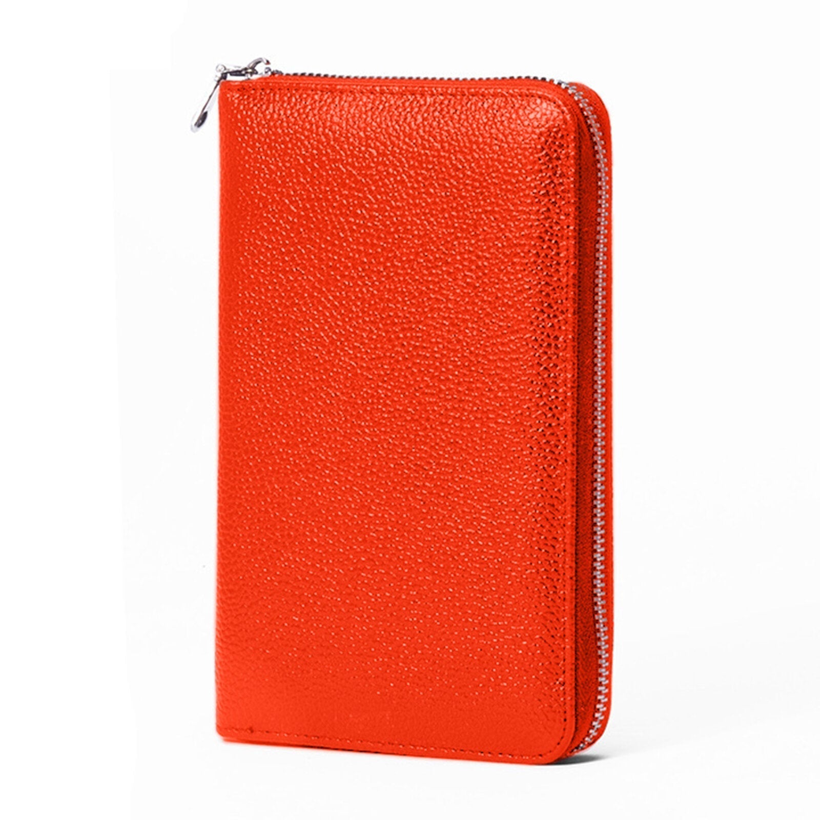 Women Genuine Leather RFID Multifunctional Wallet Multi-compartment Multi-card Slot Long Zipper