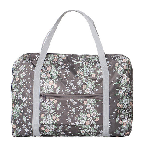 Women Nylon Little Flowers Travel Bag Floral Duffel Luggage Handbag