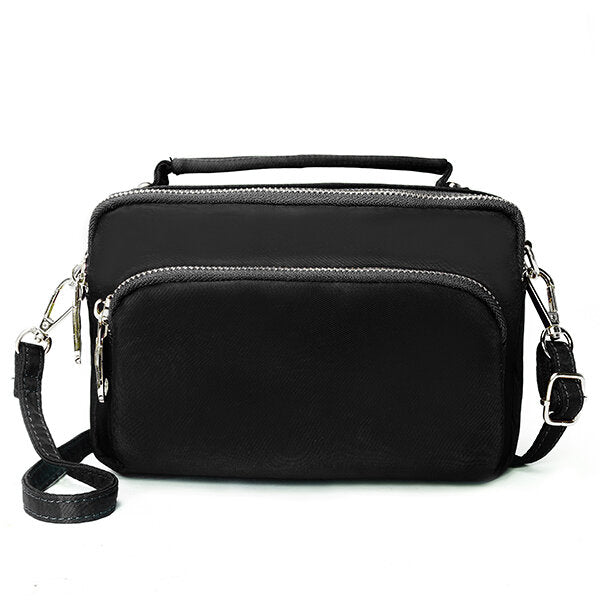 Women Nylon Waterproof Multi Pocket Zipper Handbag Crossbody Bag