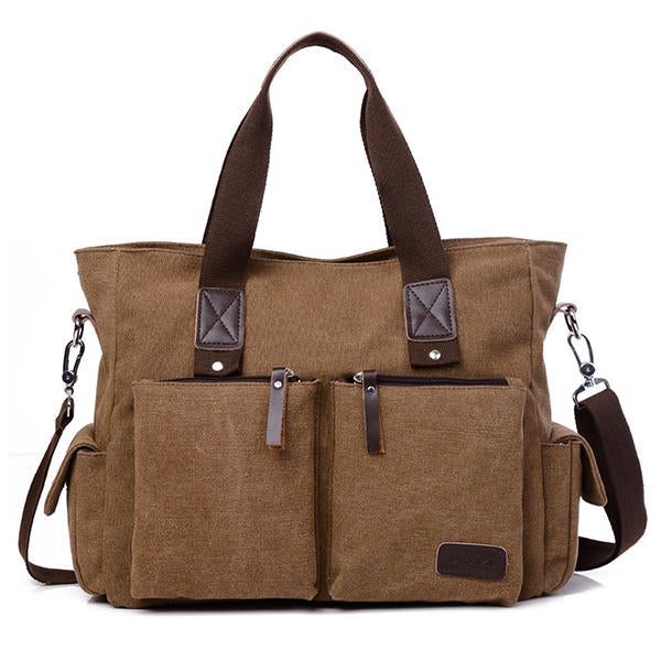 Large Capacity Men Women Canvas Multifunctional Crossbody Bag Outdoor Handbag