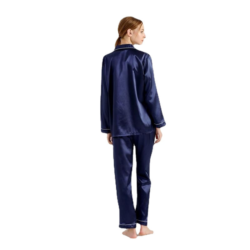 Women's Silk Satin Sleepwear Set - Couple's Two-Piece Pajamas