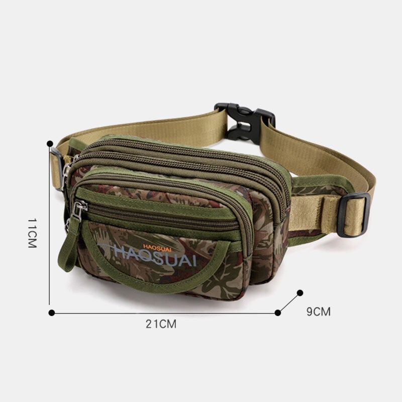 Men's Waterproof Camouflage Sling Bag with Multi-Pockets for Outdoor Use
