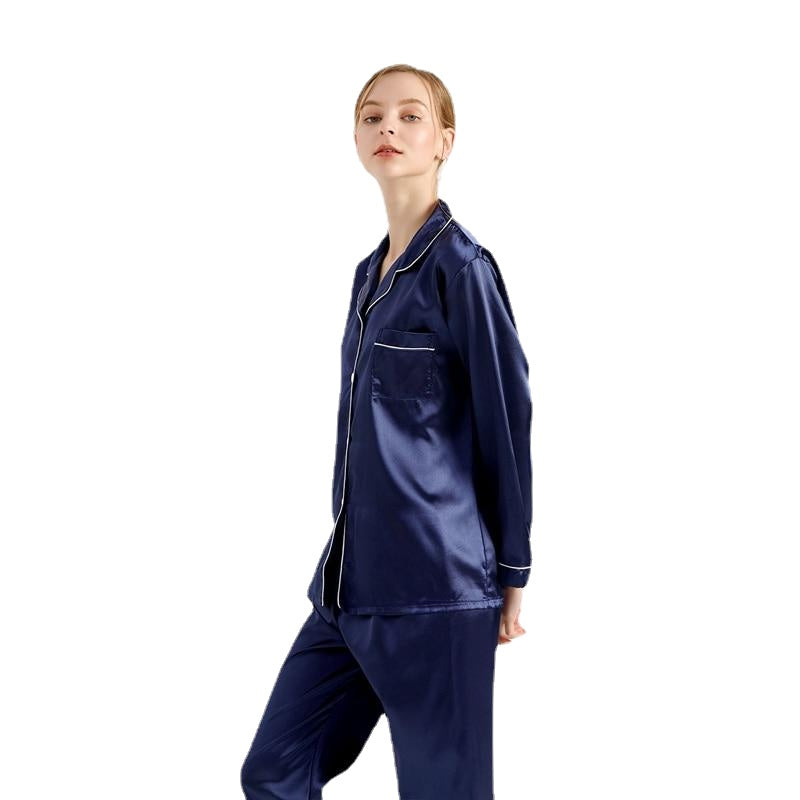 Women's Silk Satin Sleepwear Set - Couple's Two-Piece Pajamas