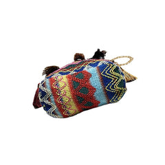 Women Weaving Tassel National Crossbody Bag Chic Bucket