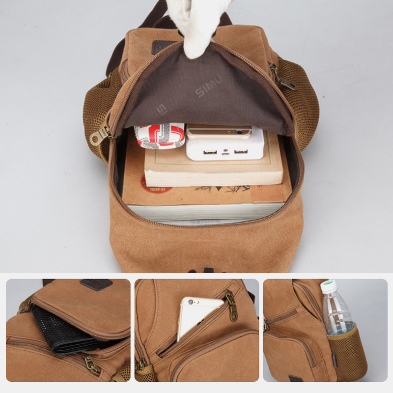 Men's Vintage Casual Chest Bag for Outdoor Travel