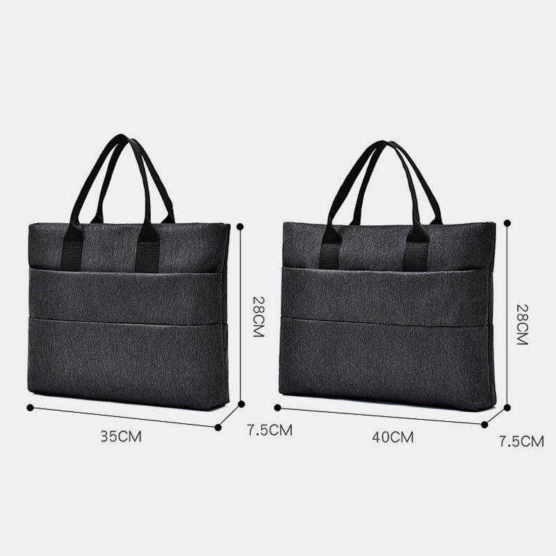 Men's Canvas Multi-layer Casual Business 13.3" Laptop Handbag