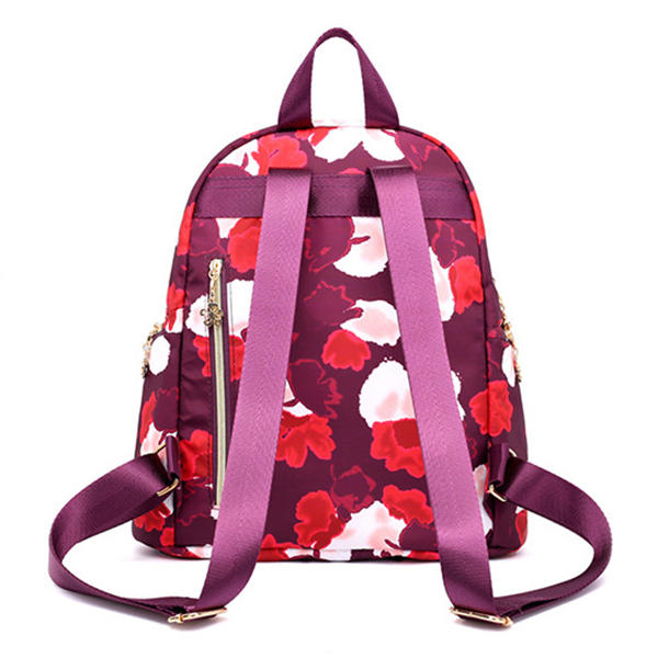 Women Nylon Starry Sky Pattern Backpack Outdoor Shoulder Bag Travel