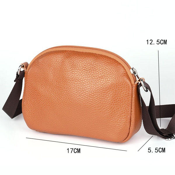 Women Genuine Leather Cowhide Casual Shoulder Bag Phone Crossbody