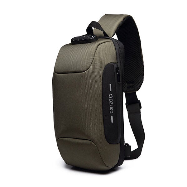 Men's Waterproof Anti-Theft USB Chest Bag - Large Capacity, Multifunctional Outdoor Use