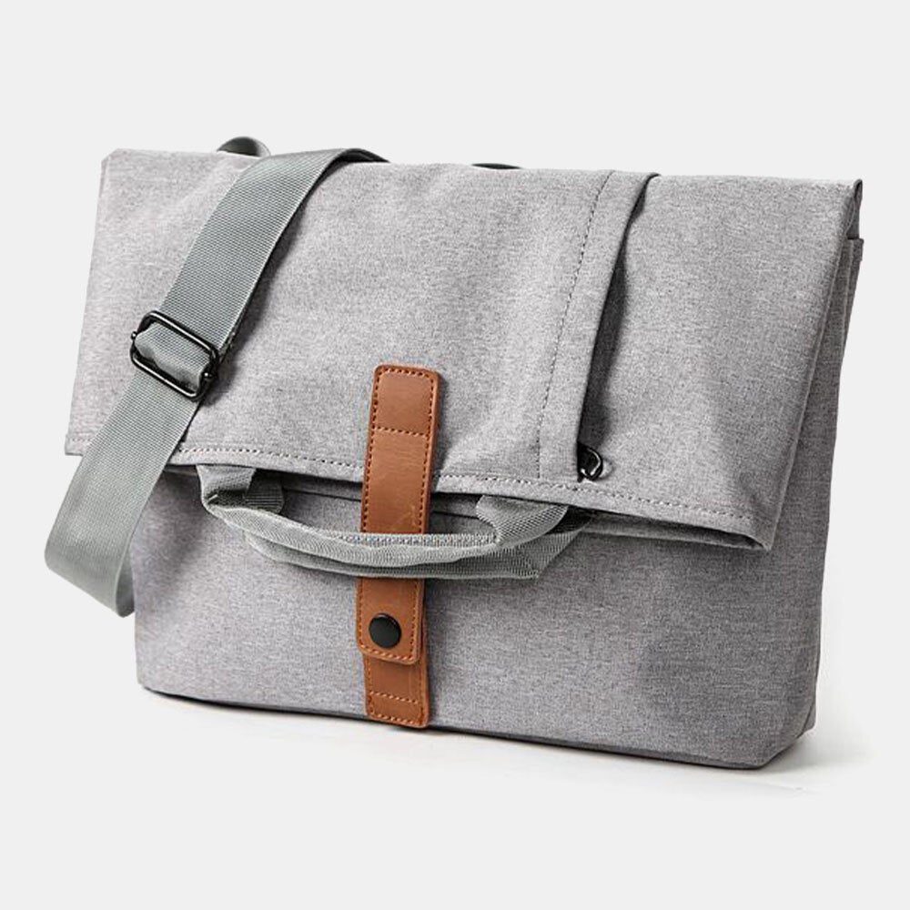 Men's Waterproof Canvas Messenger Bag, Retro Multi-pocket Crossbody Shoulder Bag