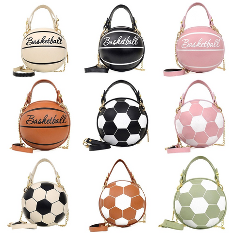 Chic Women's Ball Shape Faux Leather Handbag