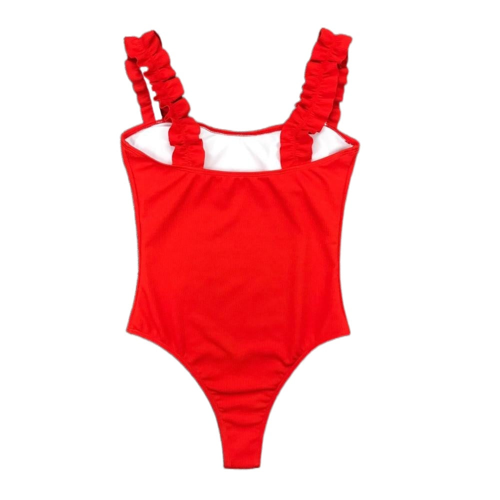 Vintage Sexy Ladies' Ruffled Push Up Swimsuit