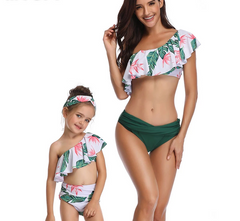 Roupas estampadas para mãe filha e roupa de Banho Bikini