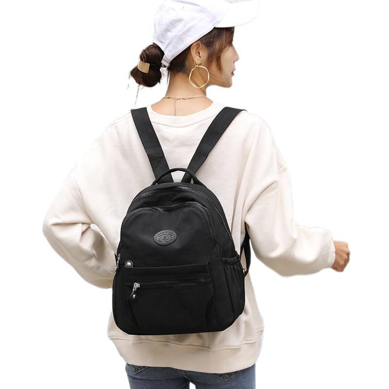 Fashionable Multi-functional Female Waterproof Nylon Backpack For Travel School