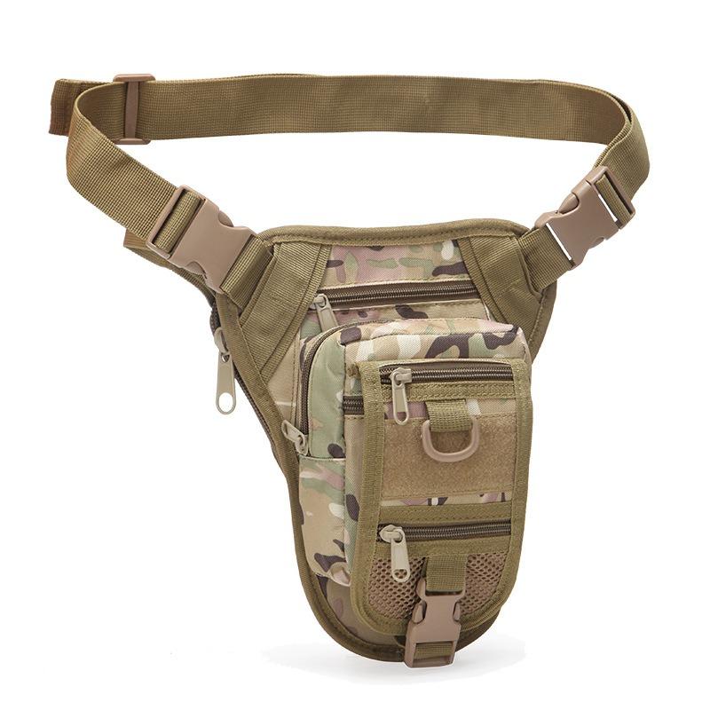 Waterproof Camouflage Tactical Leg Bag with Pockets for Outdoor Riding