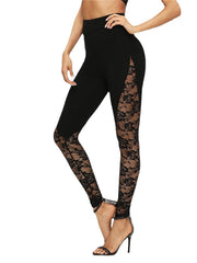 Women's Mid Waist Yoga Stretchy Ankle-Length Solid Color Print Sexy Pants