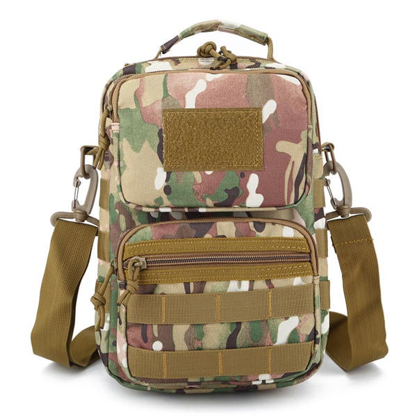 Men's Camouflage Tactical Crossbody Bag - Water-Resistant Outdoor Shoulder Handbag
