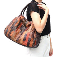 Casual Vintage Women's Leather Shoulder Bag For Travel