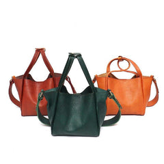 Vintage Luxury Casual Women's Leather Shoulder Bags With Top-handle