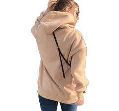 Fleece Hoodie Sweatshirts Winter Oversize Ladies Pullovers Warm Pocket Hooded Jacket For Women