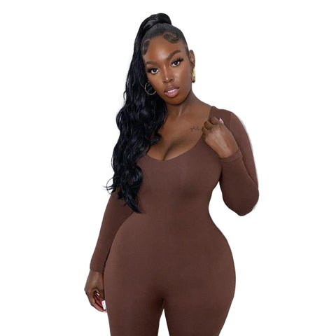Casual Comfortable Women's Fitness Bodycon Jumpsuit