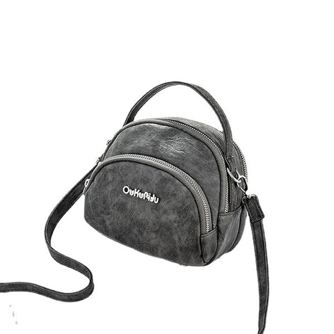 Women Faux Leather Mini Phone Bag Multi-Slot Retro Crossbody