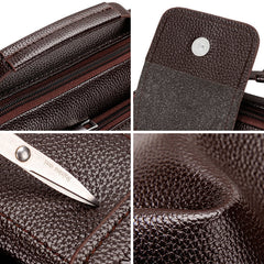 Men's Vintage Leather Crossbody Bag - Large Capacity, Durable, Multifunctional Business Briefcase