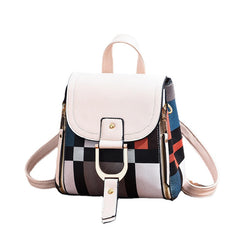 Women Fashion Elegant Leisure High Capacity Multi-Color Backpack Shoulder Bag