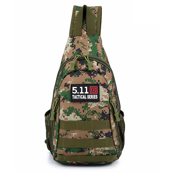 Men's Camouflage Nylon Tactical Crossbody Bag for Outdoor Camping & Trekking