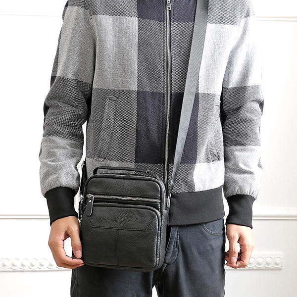 Men's Vintage Leather Crossbody Shoulder Bag