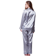 Women's Silk Satin Sleepwear Set - Couple's Two-Piece Pajamas