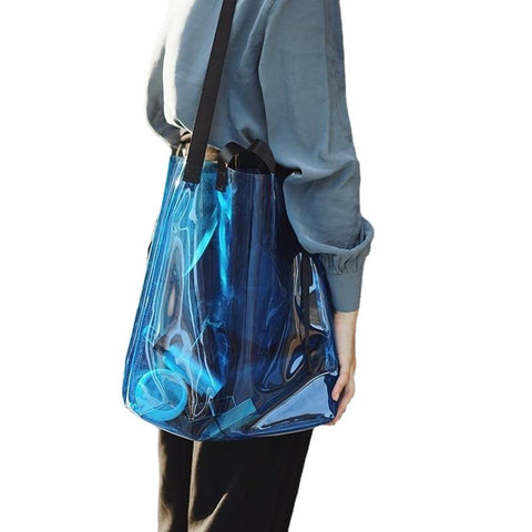 Fashionable Versatile Women's Transparent Shoulder Bag