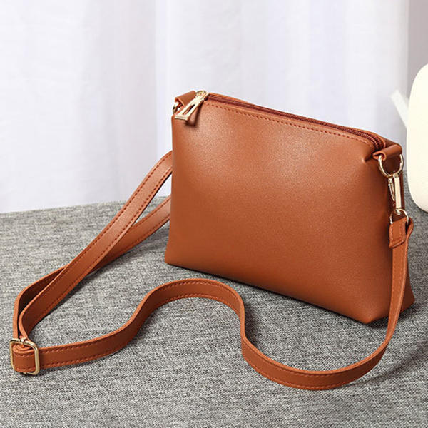 Women Faux Leather Two-piece Set Bucket Bag Handbag Shoulder