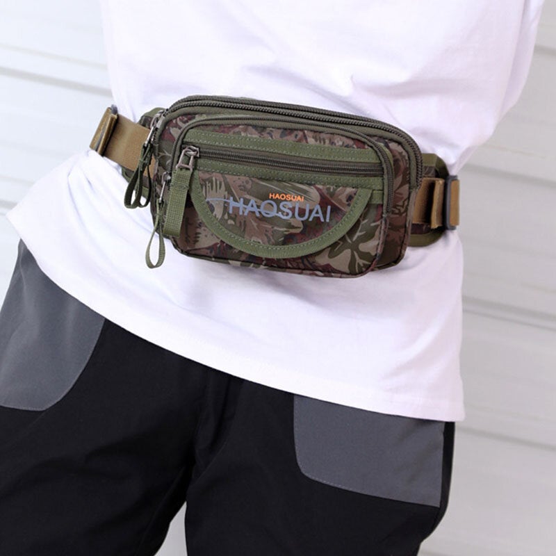 Men's Waterproof Camouflage Sling Bag with Multi-Pockets for Outdoor Use