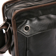 Men's Multi-pocket Crossbody Bag with Headphone Port, Fits 14" Laptop, Fashionable & Casual