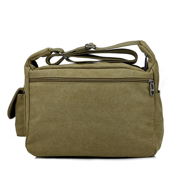 Men's Large Canvas Messenger Bag - Casual Travel Crossbody