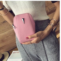 Women PU Crocodile pattern chain bag Phone Clutch Crossbody