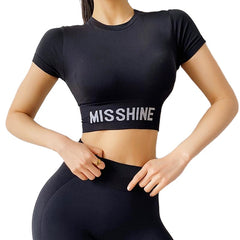 Stylish Breathable Women's Short Sleeve Cropped Tops