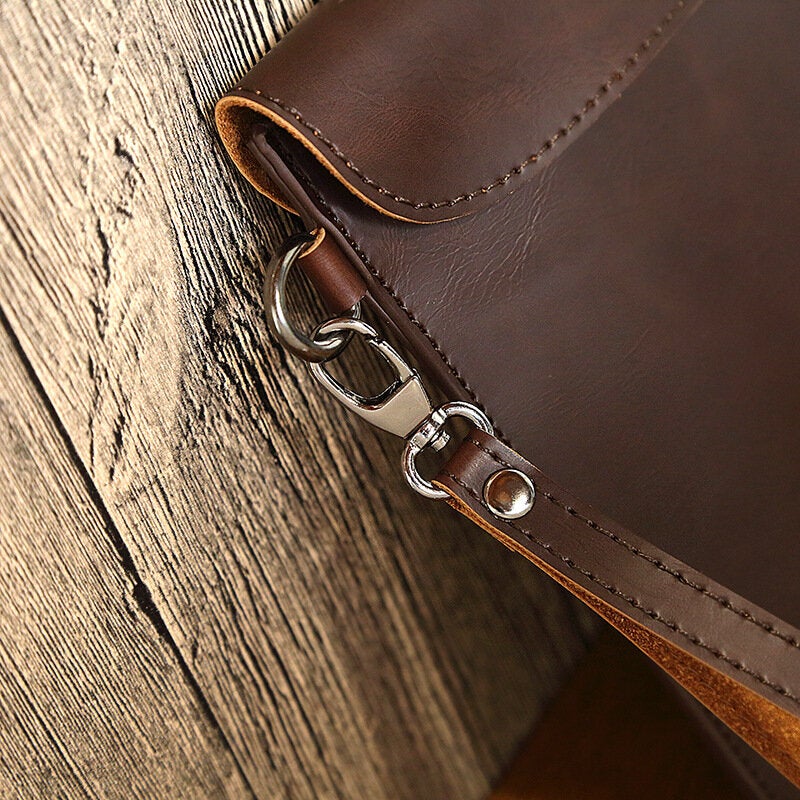 Men's Retro Faux Leather Phone Clutch for 6.7" Devices