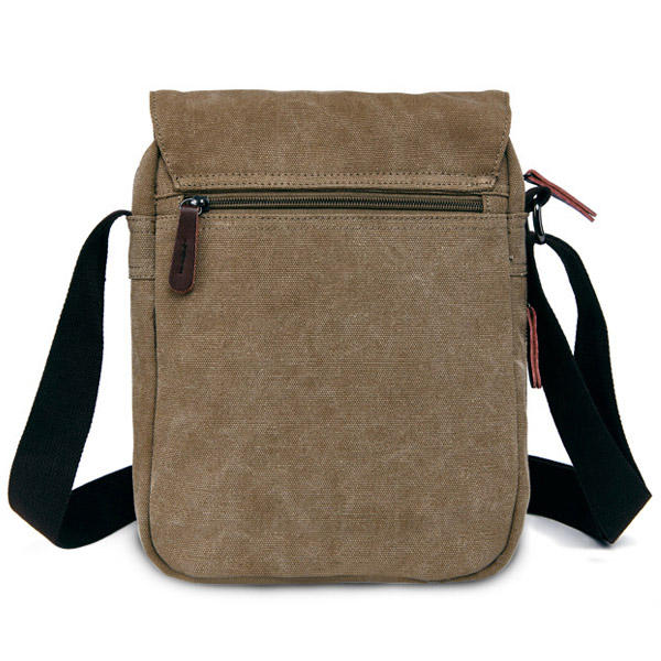 Unisex Canvas Crossbody Bag with Multi Pockets - Spacious Shoulder Bag