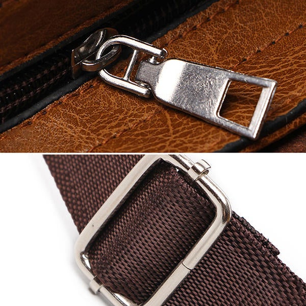 Men's PU Leather Crossbody Shoulder Bag - Casual & Stylish