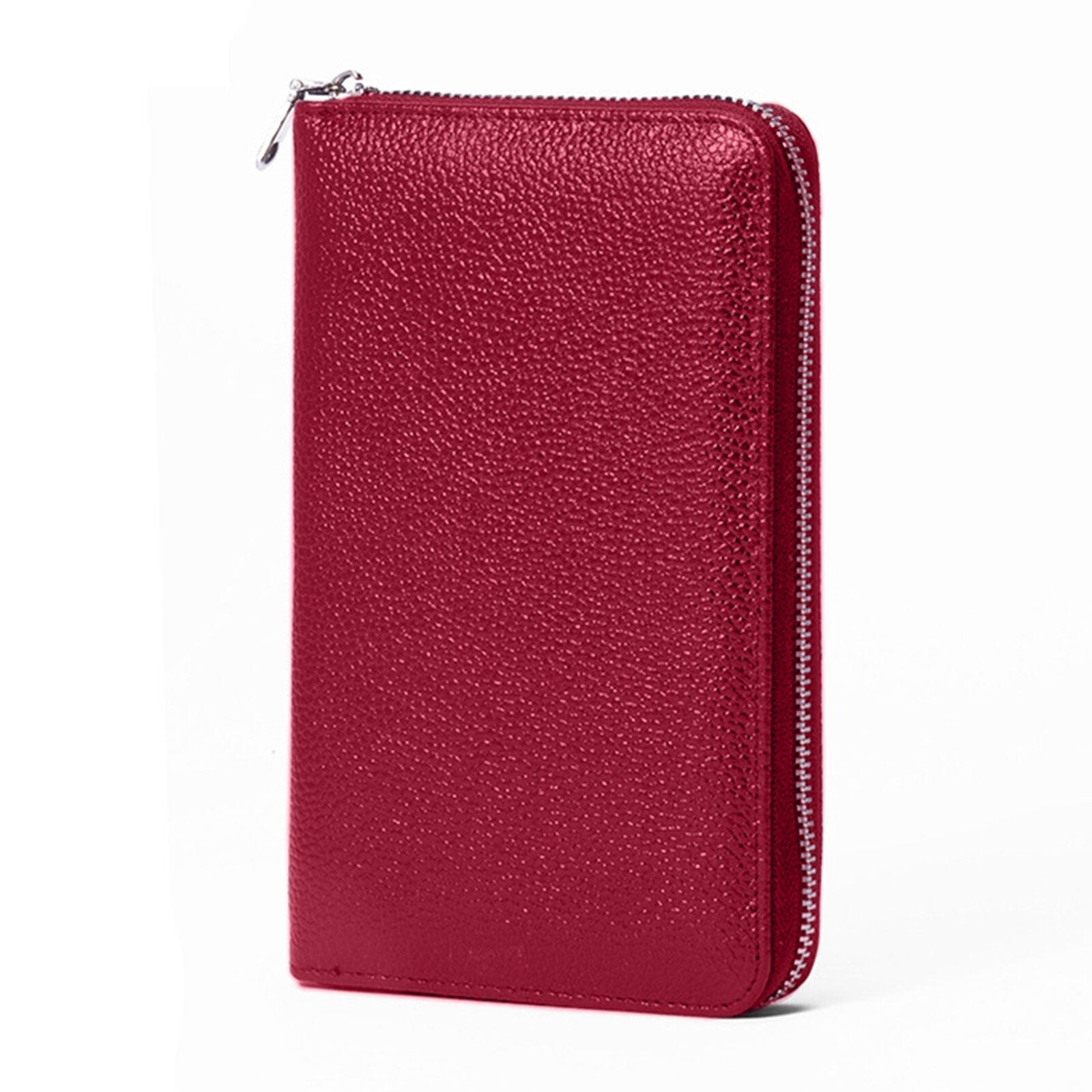 Women Genuine Leather RFID Multifunctional Wallet Multi-compartment Multi-card Slot Long Zipper