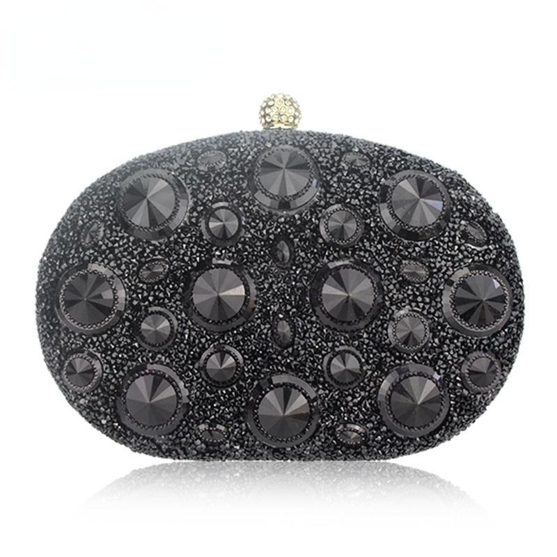 Stylish Luxury Women's Minaudiere Clutch With Imitation Crystal For Wedding Party