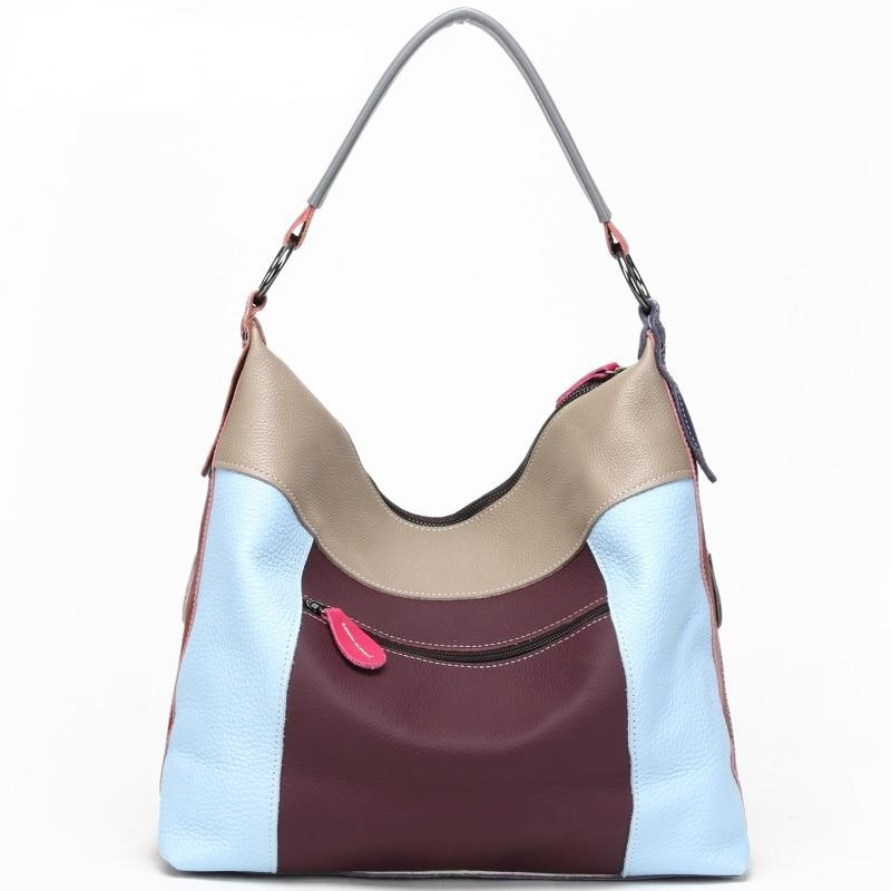 Luxury Versatile Female Genuine Leather Shoulder Bags