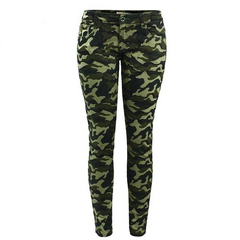 Chic Camo Army Green Skinny Jeans - Sheseelady