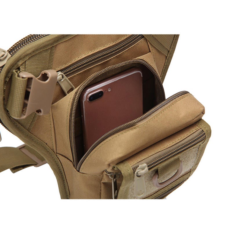 Waterproof Camouflage Tactical Leg Bag with Pockets for Outdoor Riding