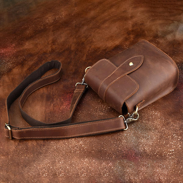Men's Vintage Leather Business Crossbody Bag