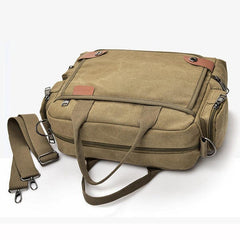 Men's Canvas Casual Business Large Capacity Crossbody Handbag